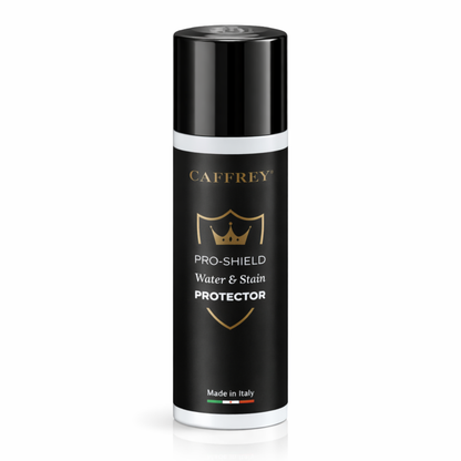 Caffrey Pro-Shield Waterproof Spray 250ml – Leather, Suede & Fabric Protector | Stain & Water Repellent for Shoes, Bags, Car Seats | Made in Italy