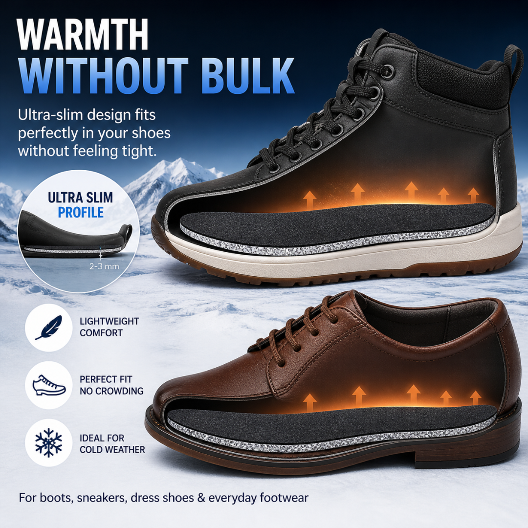 Caffrey Sub-Zero Thermal Insoles for Winter Boots & Shoes – Warm Felt & Aluminum Heat Reflective Insert