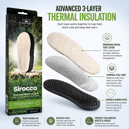 Caffrey Sirroco Thermal Wool Insoles