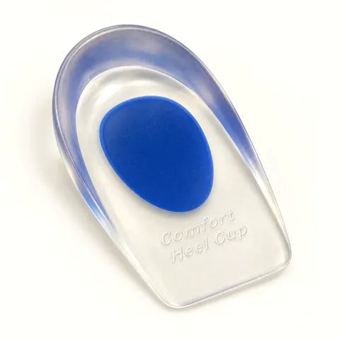 Blue Men CAFFREY Gel Heel Pad with a softer blue oval and a clear flexible heel cup
