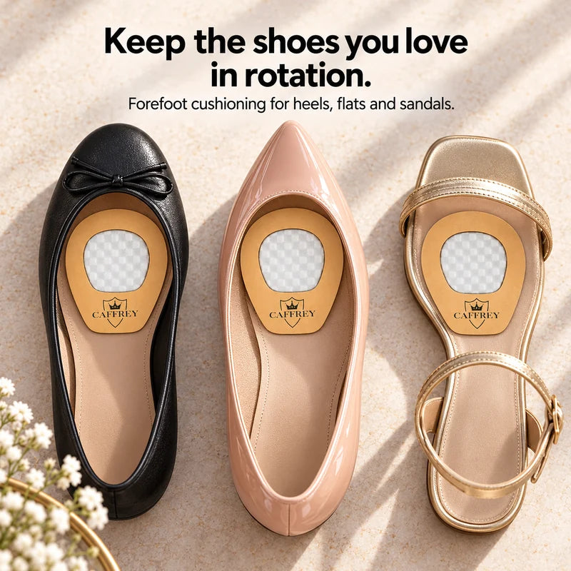 Keep the shoes you love in rotation. Forefoot cushioning for heels, flats and sandals.