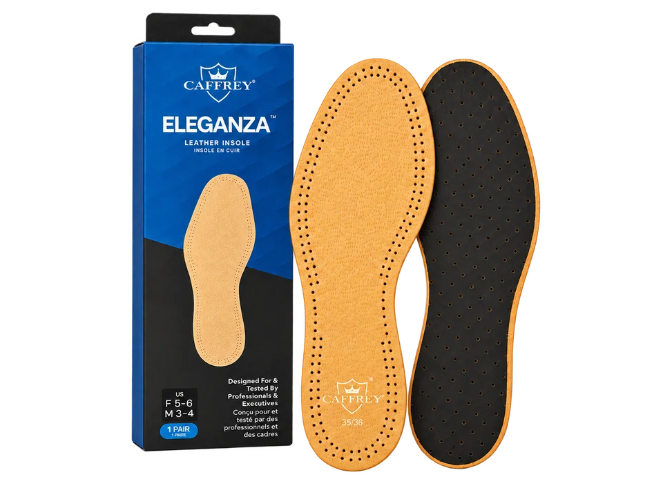 CAFFREY Eleganza box and tan leather insoles