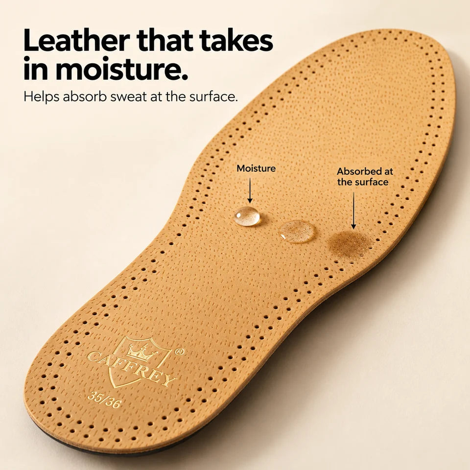 Leather that takes in moisture. Helps absorb sweat at the surface.