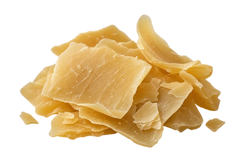 Illustration of carnauba wax flakes