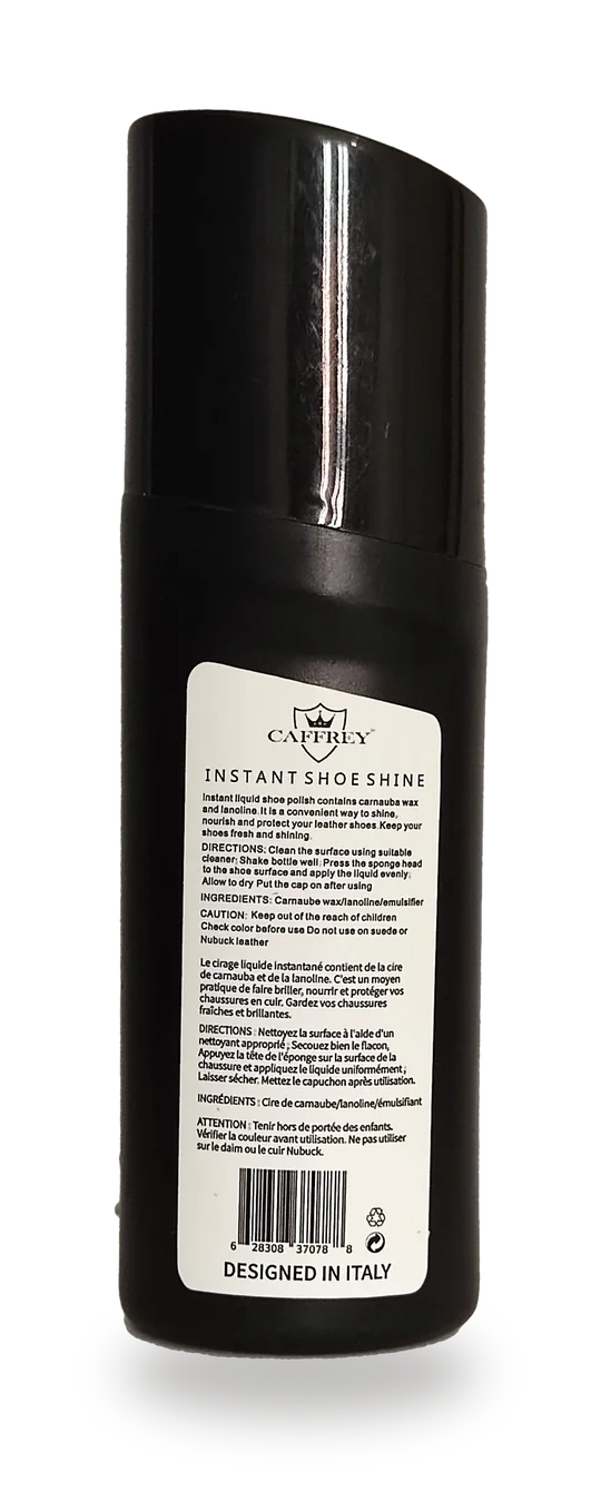 Photo: the back of the bottle, its label printed with directions, ingredients and cautions in English and French