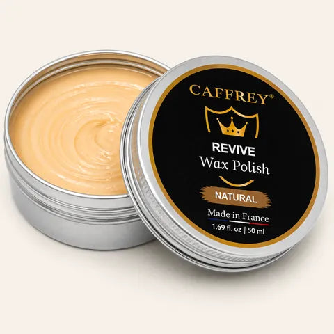 CAFFREY REVIVE Wax Polish tin; the label reads Made in France