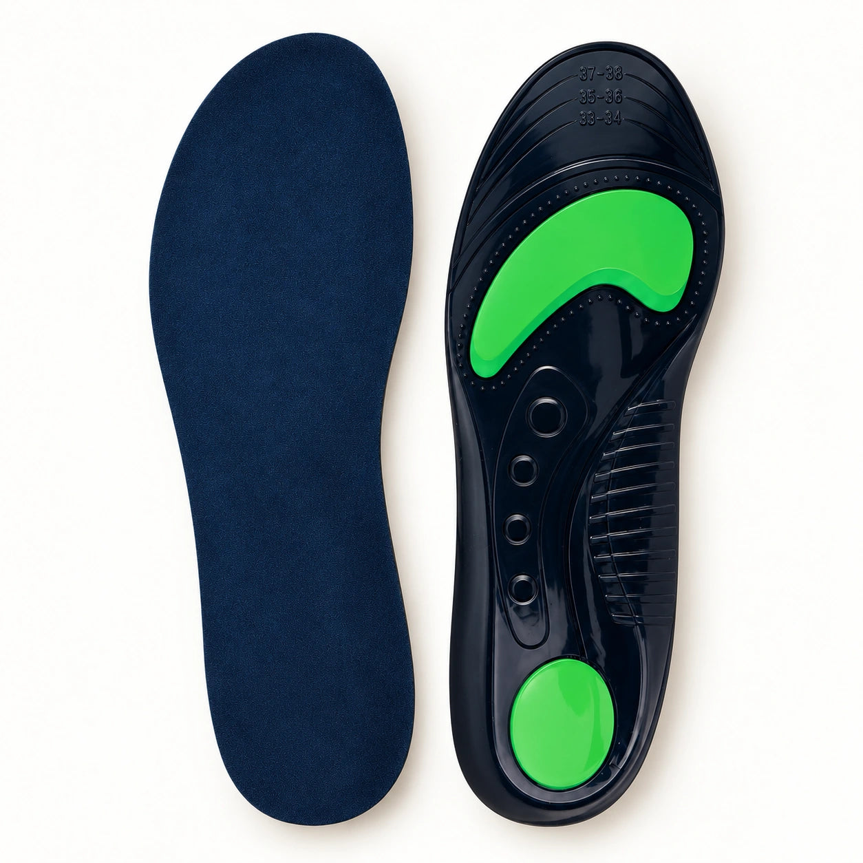 CAFFREY Step Aid fabric surface and underside with heel and forefoot gel cushions