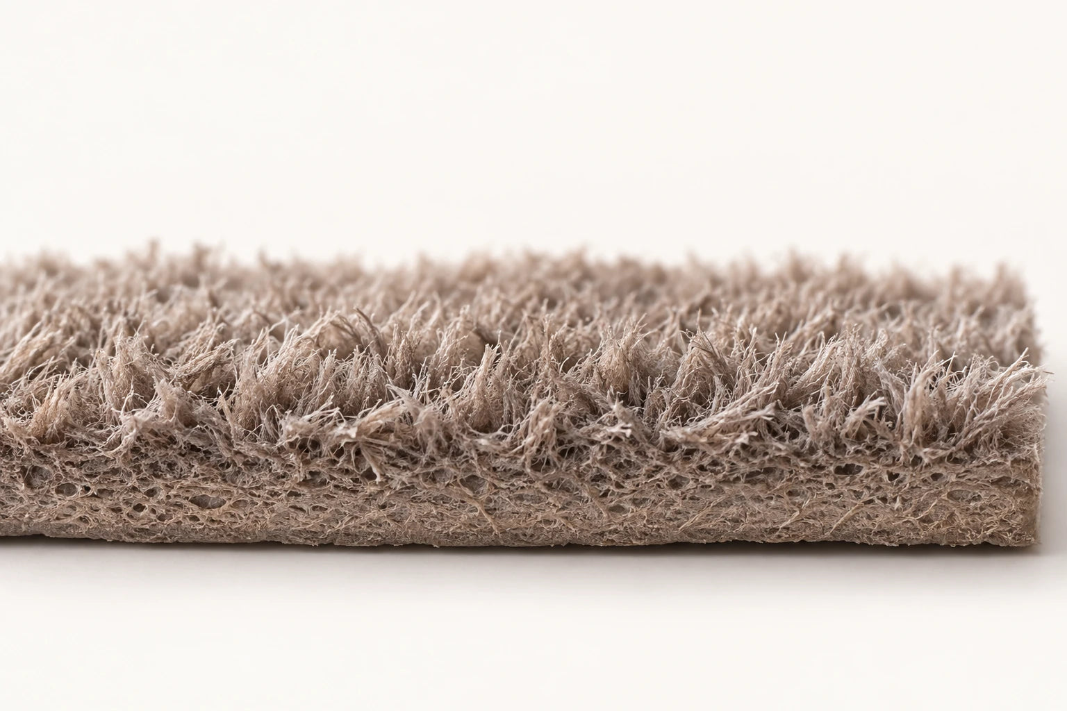 Magnified illustration of suede fibres with everyday dirt lifting away