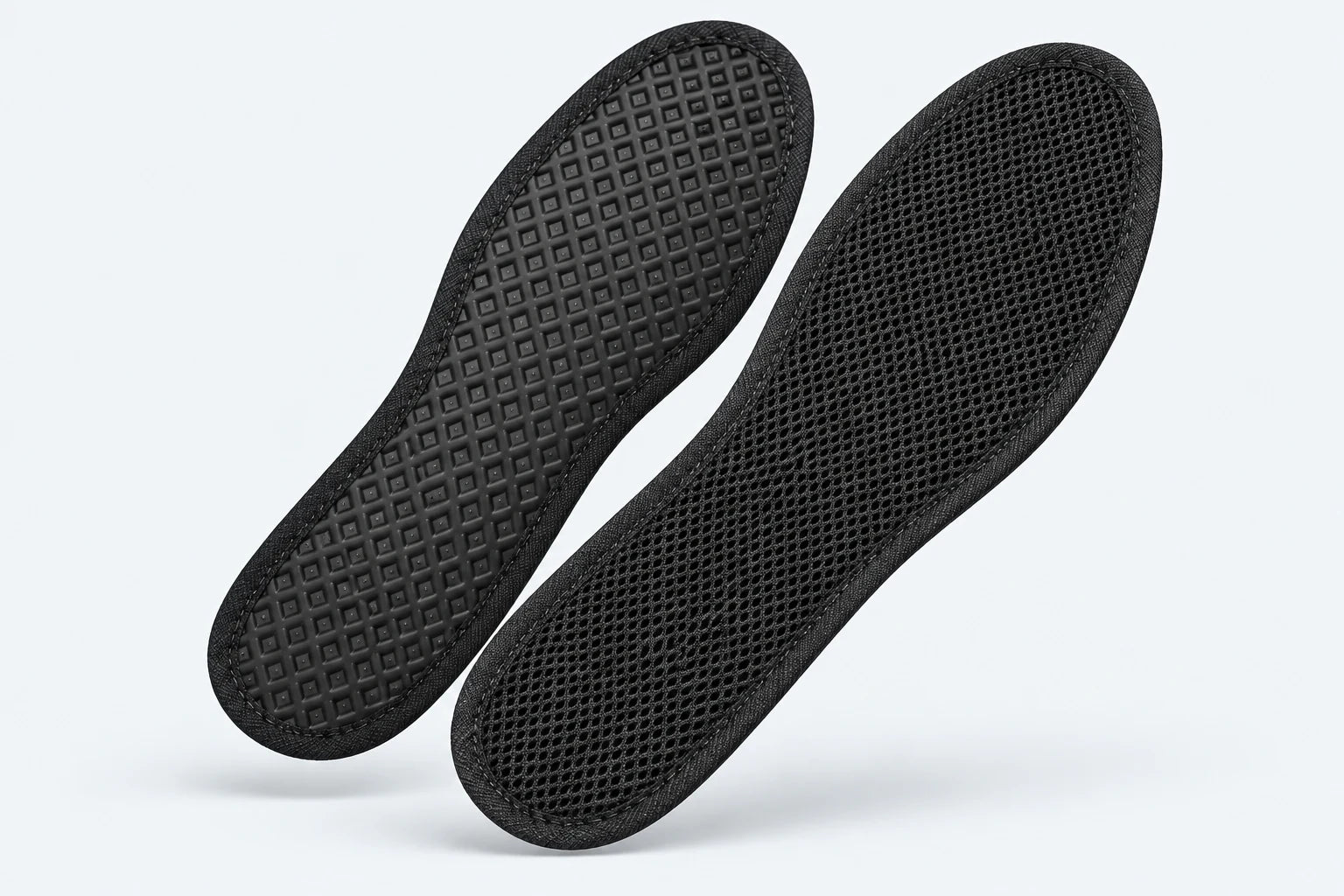 Illustration: the breathable mesh and textured reverse of CAFFREY Zephyr insoles